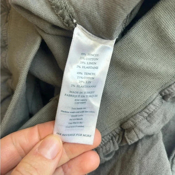 Faherty Arlie Day Jogger Womens S Green Linen Blend Stretch Pull On Granola Girl - Picture 9 of 13